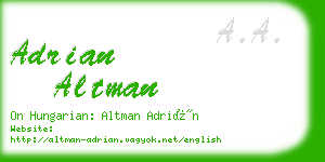 adrian altman business card